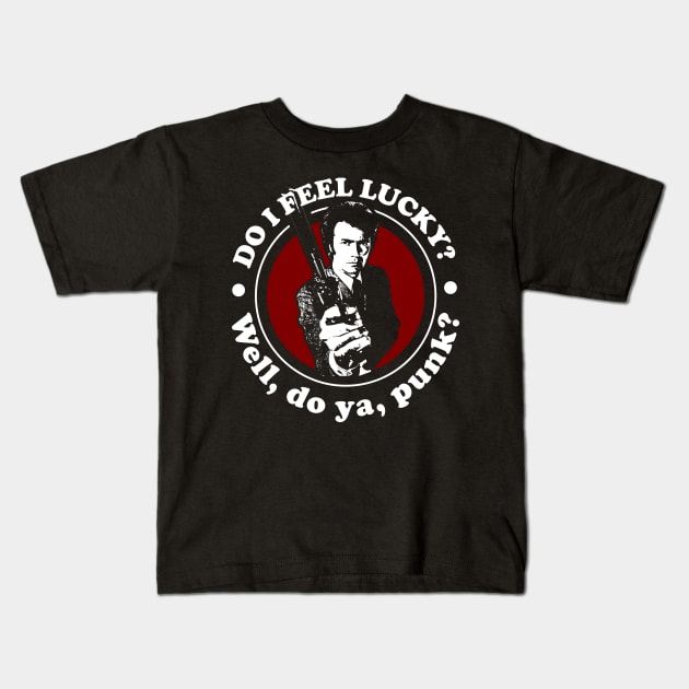 Do I Feel Lucky, Well Do you Punk Quote Kids T-Shirt by Meta Cortex